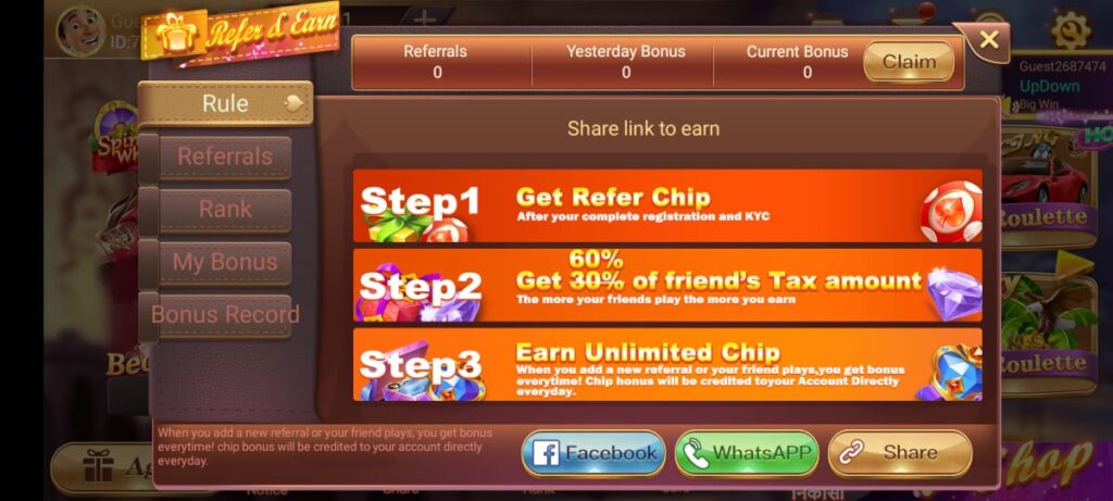 royally rummy refer and earn